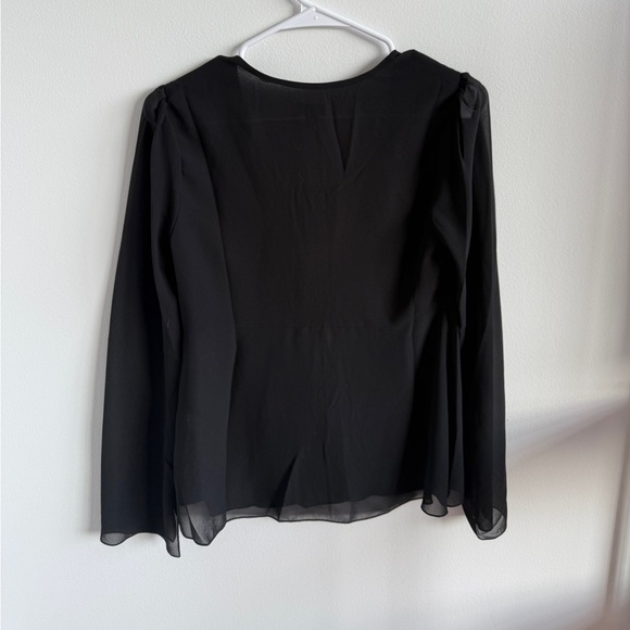 NBD Black Long Sleeve Tie Top - Picture 3 of 4